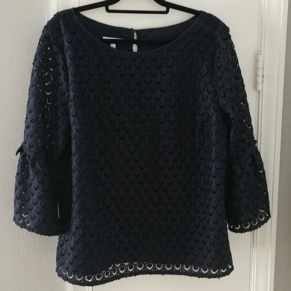 Navy Blue eyelet popover